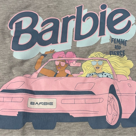 Love Tribe Grey Barbie long sleeve sweatshirt size XS - Picture 5 of 5